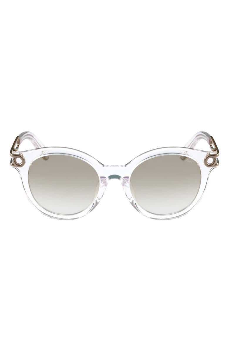 Chloé 55mm Round Cat Eye Sunglasses, Alternate, color,