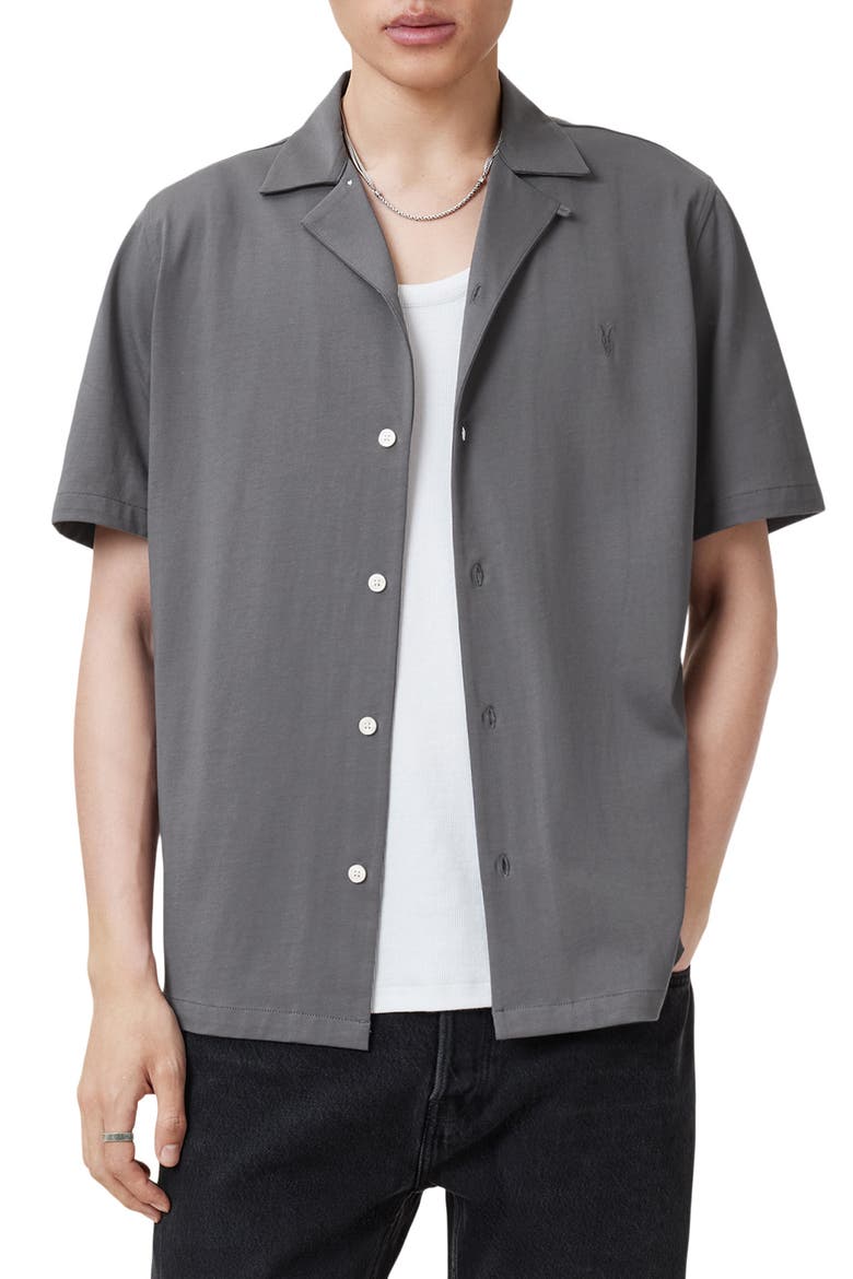 Hudson Camp Shirt, Main, color, IRON GREY
