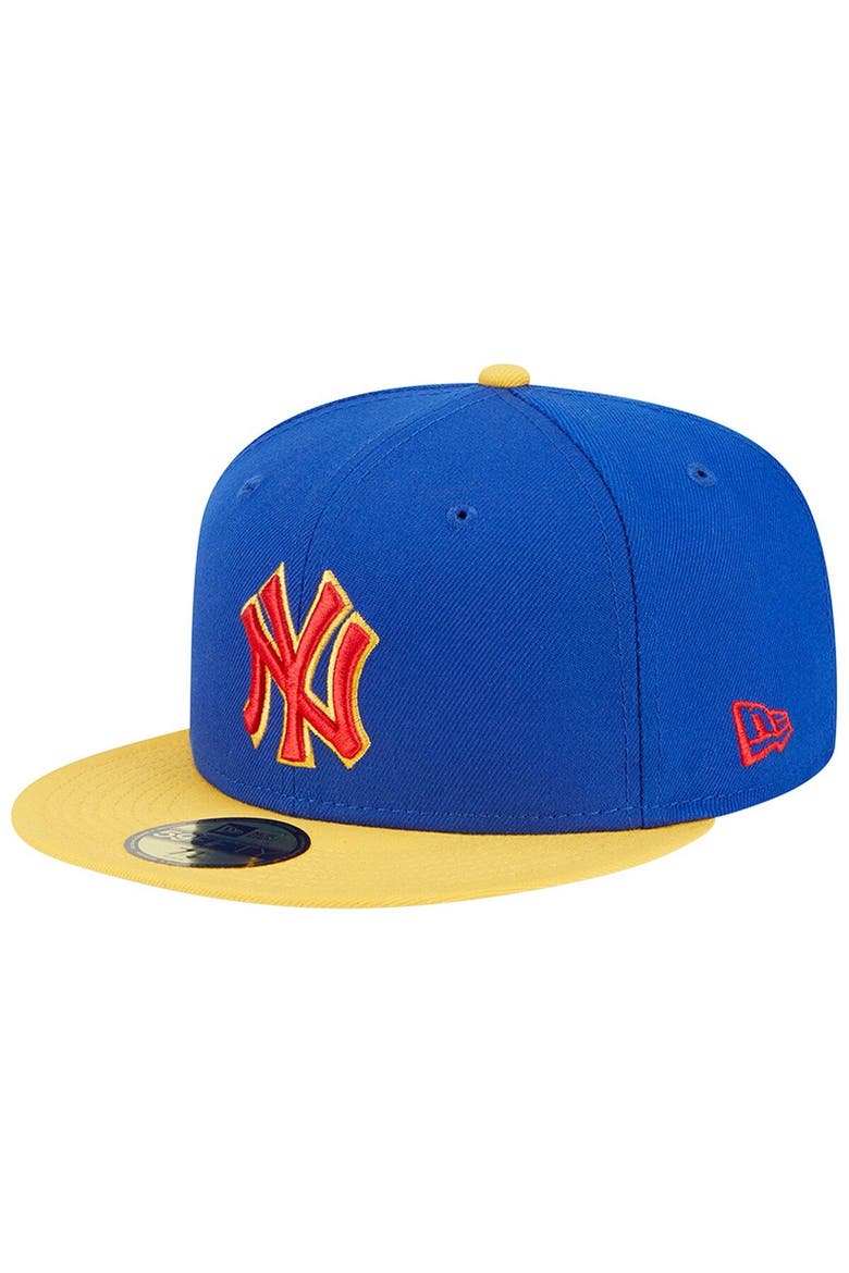 Men's New Era  Royal/Yellow New York Yankees Empire 59FIFTY Fitted Hat, Alternate, color, Royal
