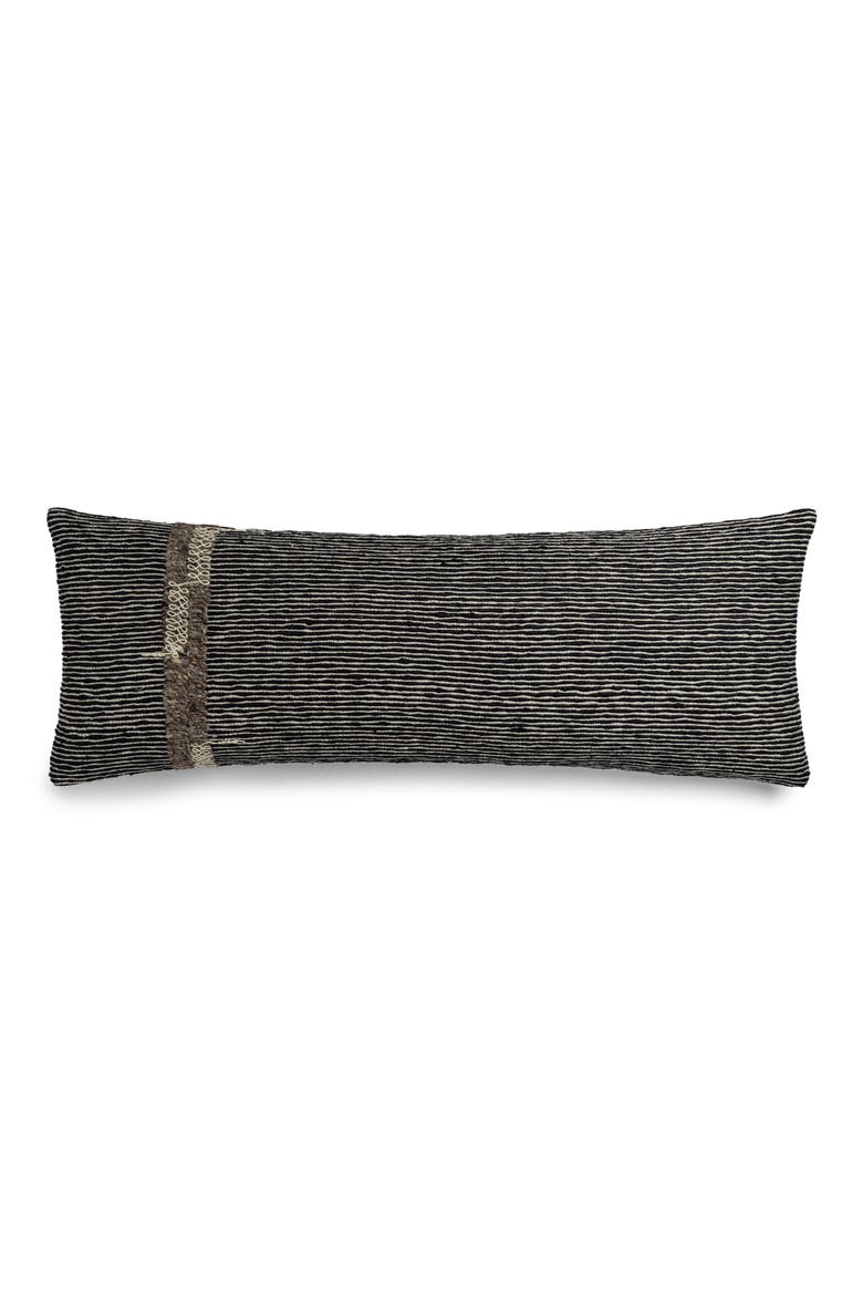 Geo Stripe Lumbar Pillow, Main, color, BLUE