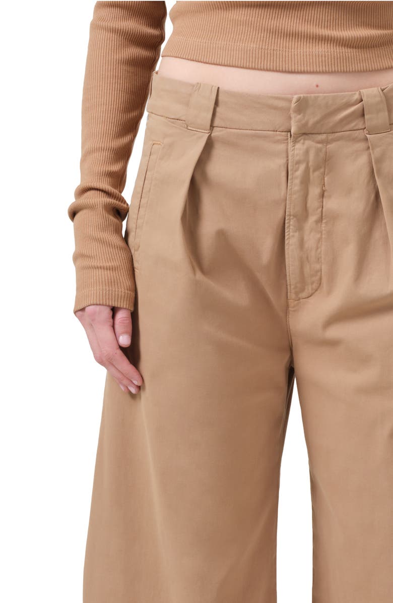 Citizens of Humanity Cara Pleated High Waist Crop Pants, Alternate, color, Nano