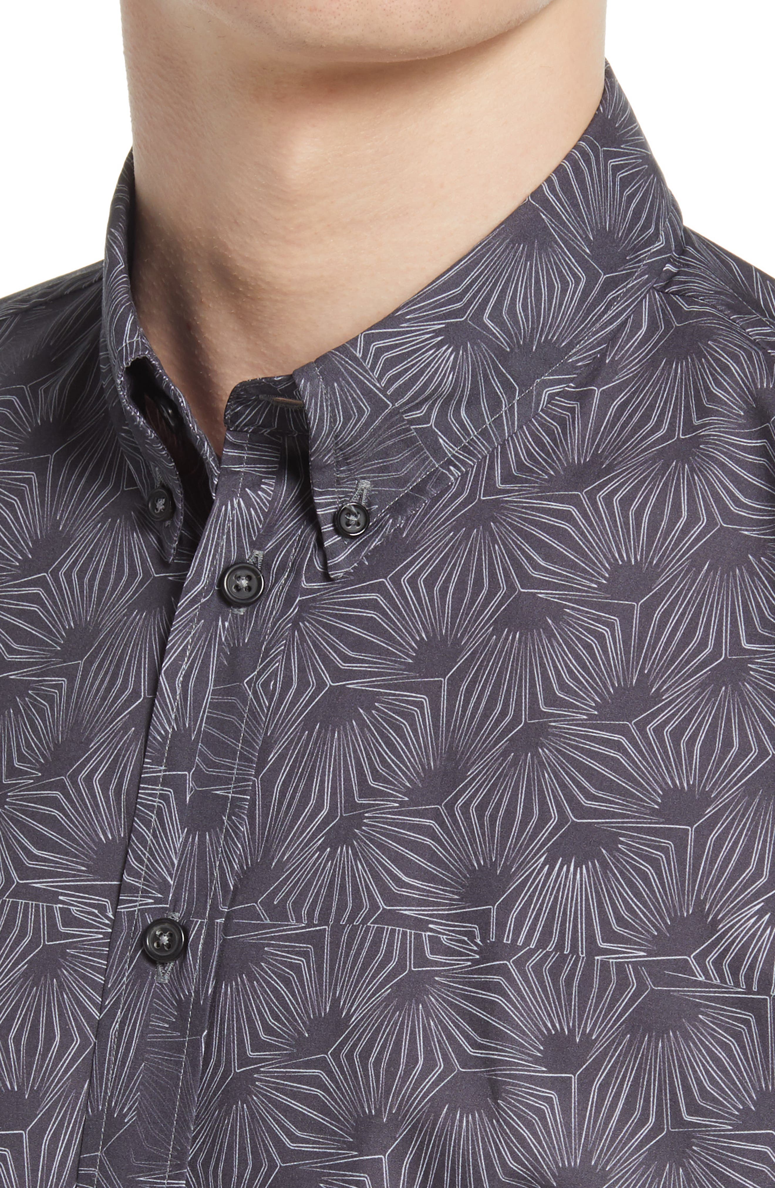 Billy Reid Murphy Print Short Sleeve Button-Down Shirt (Men) | Nordstrom