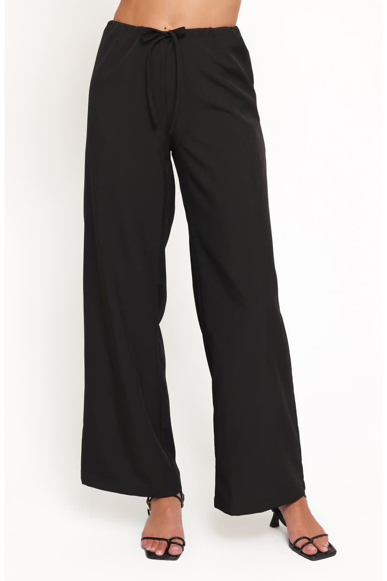 Jane Halter Top & Wide Leg Drawstring Pants Set, Alternate, color, BLACK