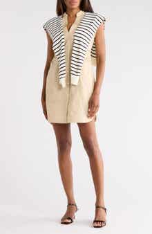 Derek Lam 10 Crosby Lottie Mixed Media Dress