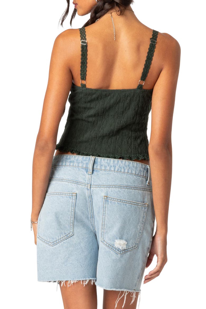Lacey Knit Tank, Alternate, color, OLIVE