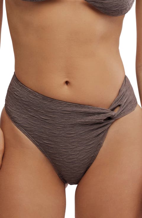 Tess Knotted High Waist Bikini Bottoms