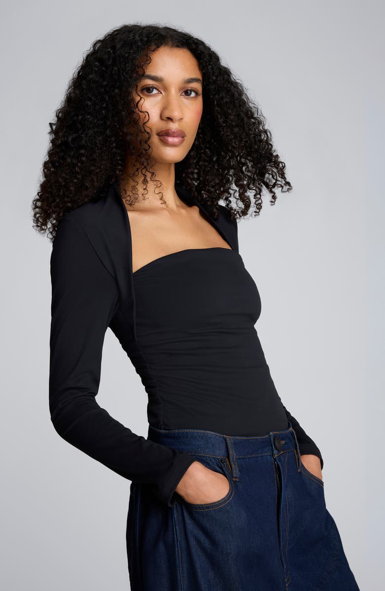 Kenneth Cole Ruched Square Neck Top, Alternate, color,