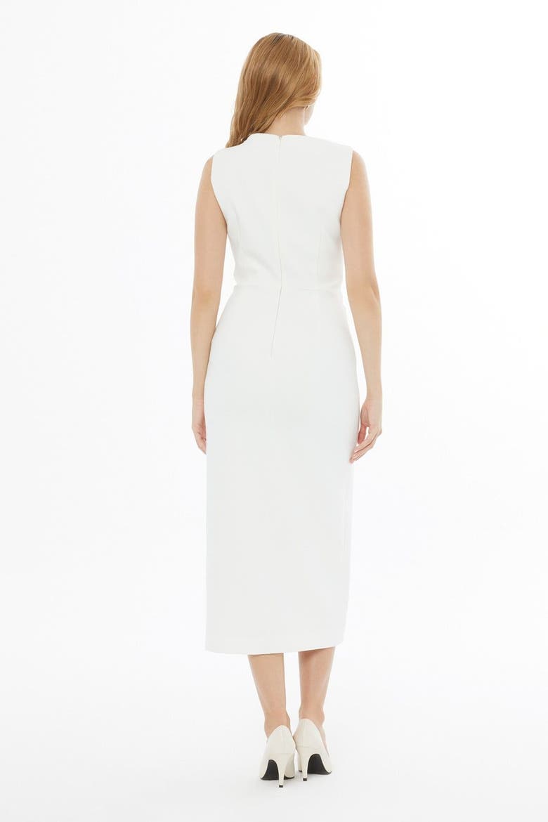 Draped Shoulder Slit Dresses, Alternate, color, Beige