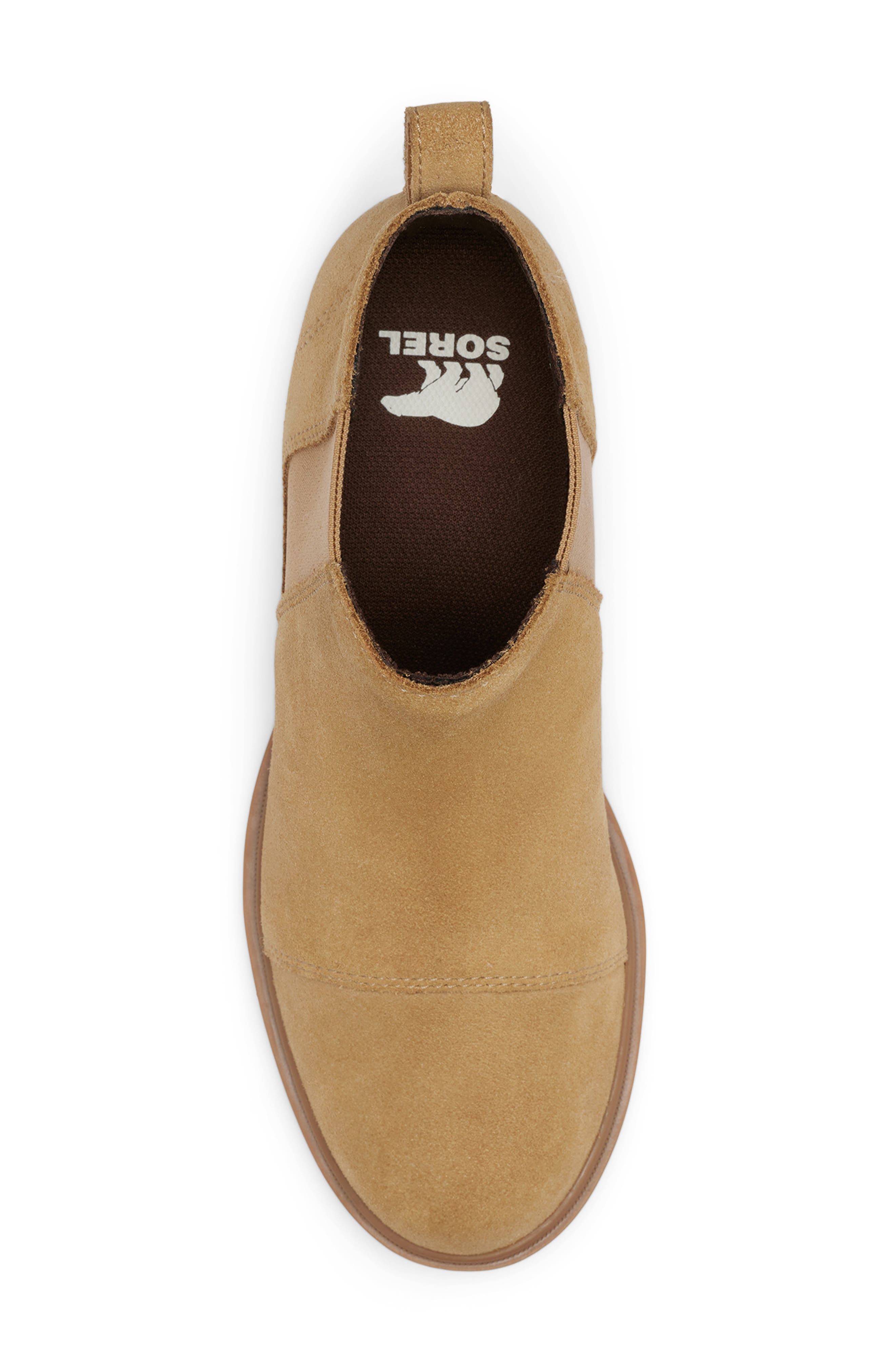 Evie II Waterproof Chelsea Bootie, Alternate, color, CARIBOU BUFF/ GUM 10
