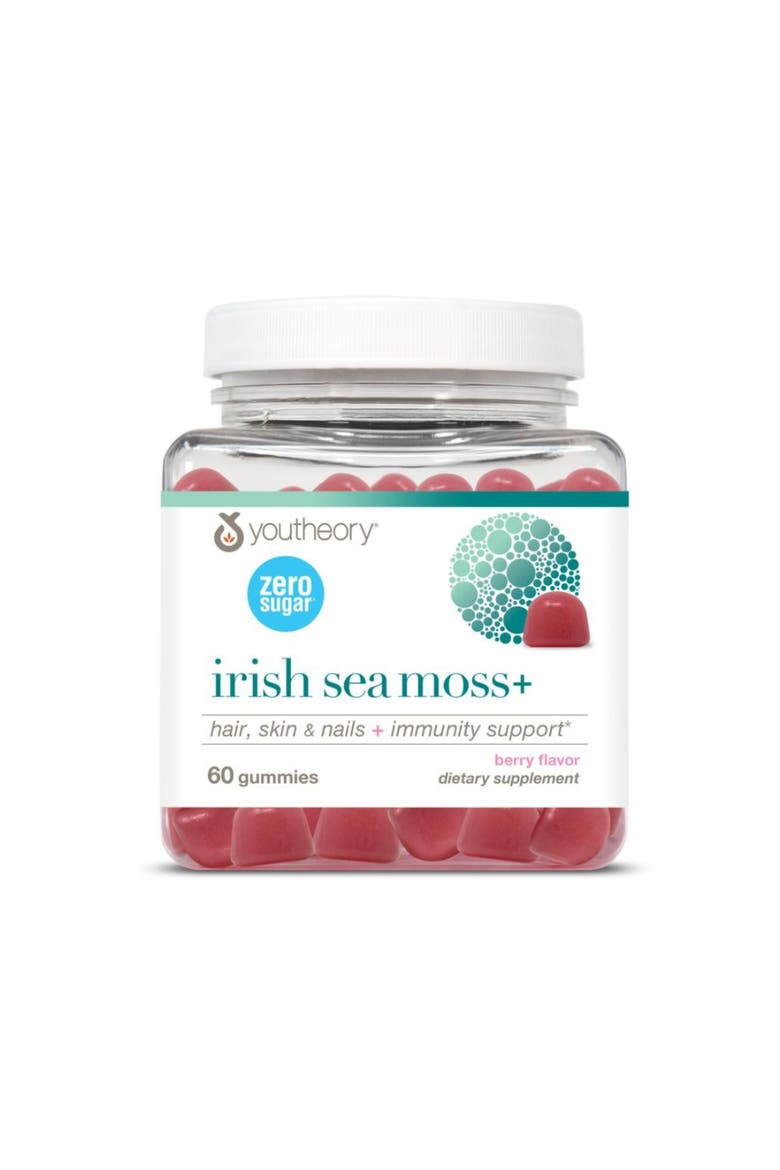 Zero Sugar Irish Sea Moss Gummy Supplement 60 Count, Main, color, None