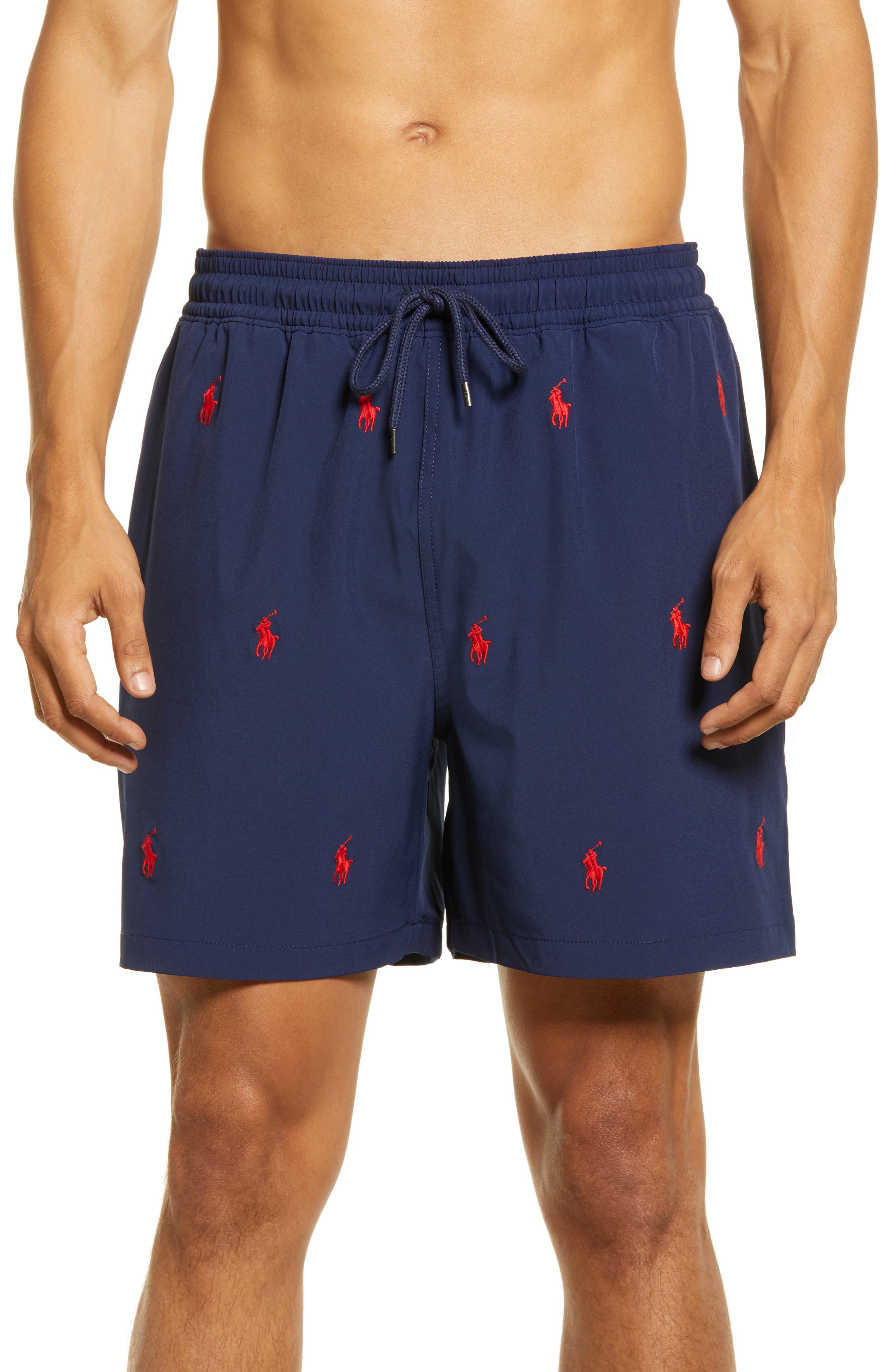 Polo Ralph Lauren Embroidered Pony Swim Trunks (Men) | Nordstromrack