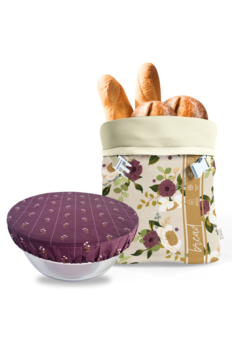 Artist Series Bread Baker Set, 2 Pieces, December Blooms, Main, color, Multicolor