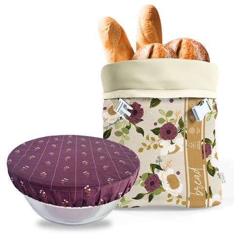 Artist Series Bread Baker Set, 2 Pieces, December Blooms