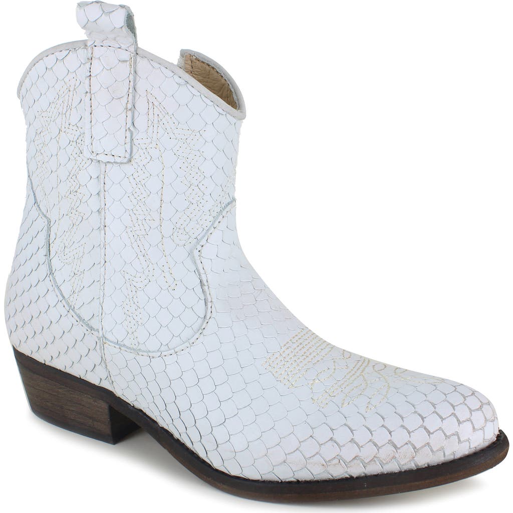 Zigi Artisan Mireya Lizard Embossed Western Boot In Light Blue