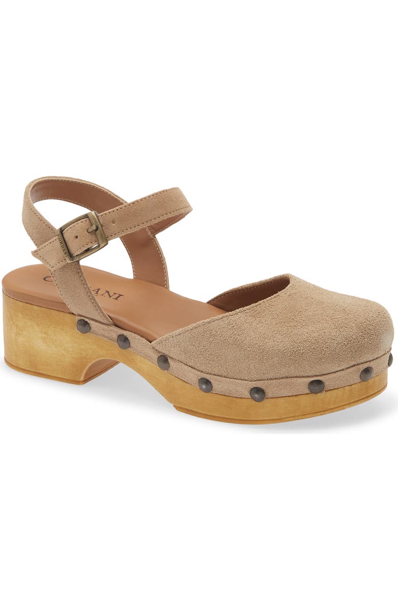 Cordani Winston Ankle Strap Platform Clog, Main, color, Biscotto