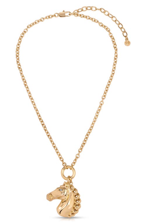 Ettika Stallion Pendant Necklace in Gold at Nordstrom