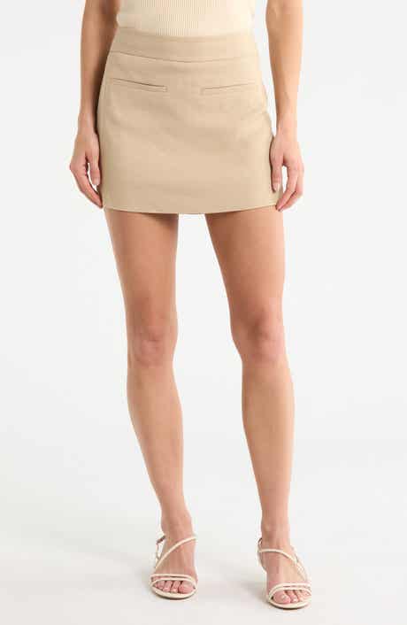 Veronica Beard Alvara Linen Blend Miniskort