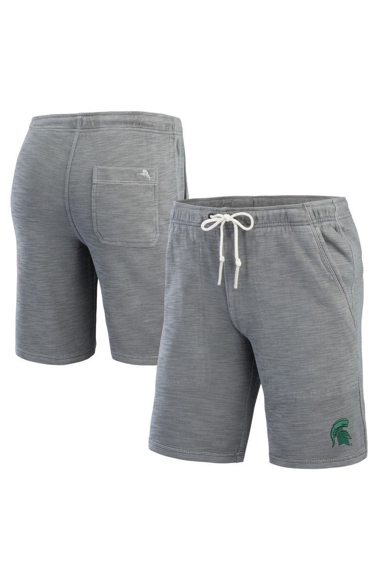 Tommy Bahama Men's Tommy Bahama Gray Michigan State Spartans Tobago Bay Tri-Blend Shorts, Main, color, 