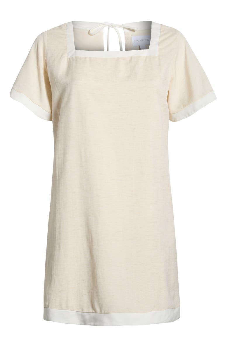 SUGARLIPS Gizelle Scallop Shift Minidress, Alternate, color, Natural