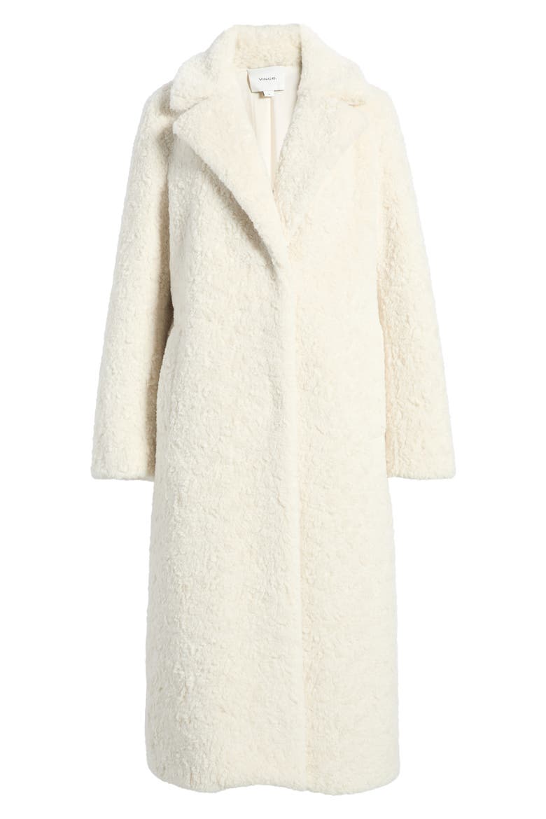 Faux Fur Coat, Alternate, color, CREAM