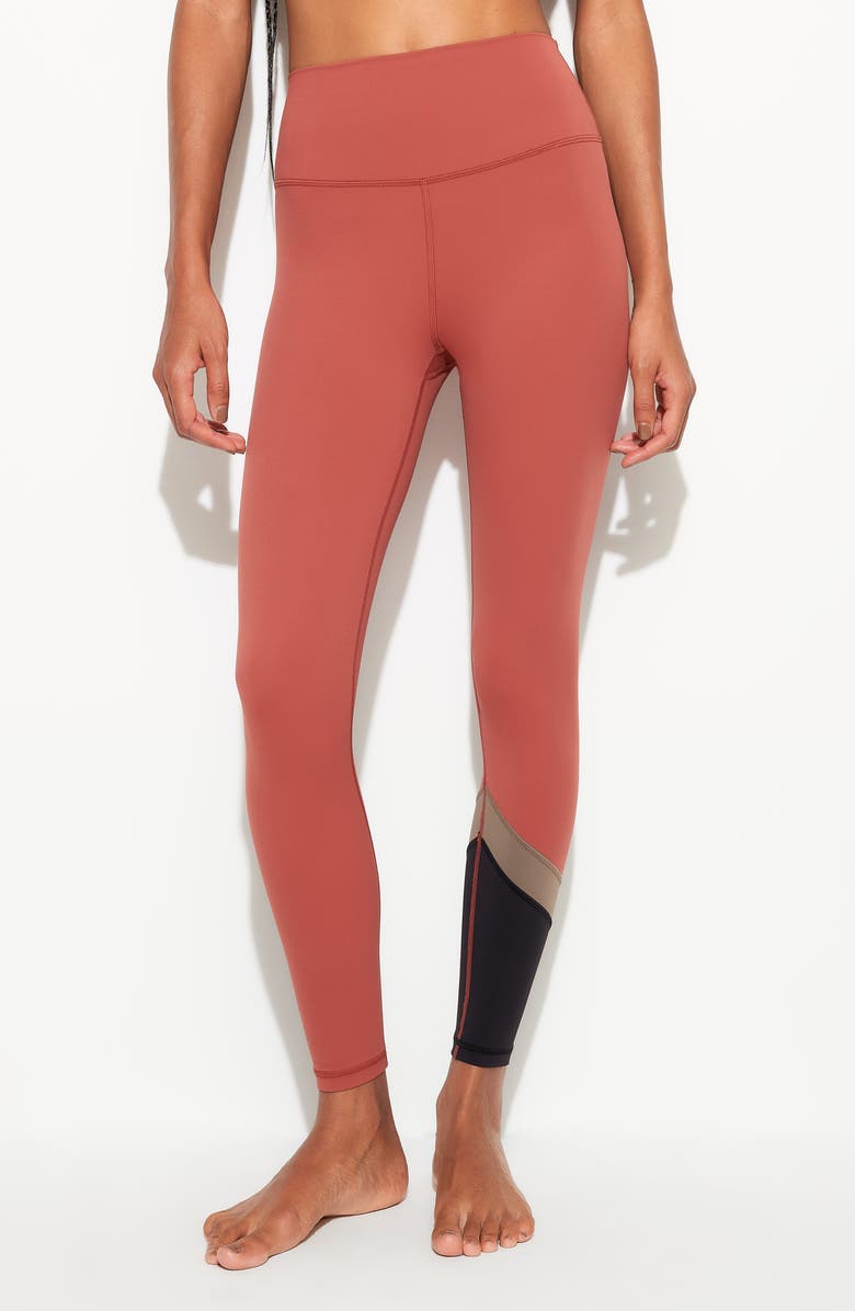 Spiritual Gangster Baldwin Ankle Leggings, Main, color, Canyon