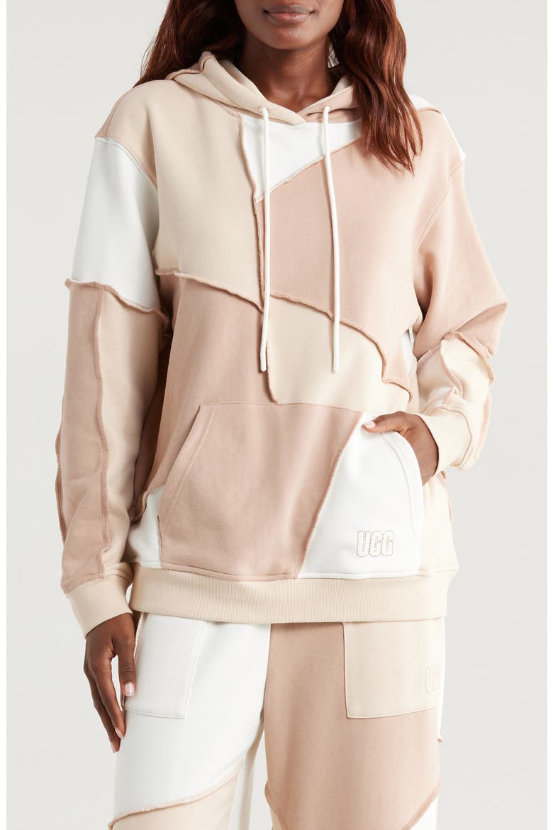 Raini Piecework Hoodie, Main, color, SAND MULTI