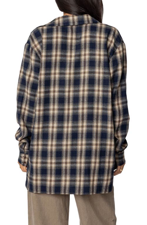 EDIKTED EDIKTED PLAID FLANNEL BUTTON-UP SHIRT