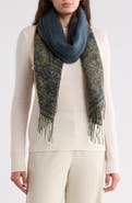 Vince Camuto Paisley Bordered Jacquard Scarf