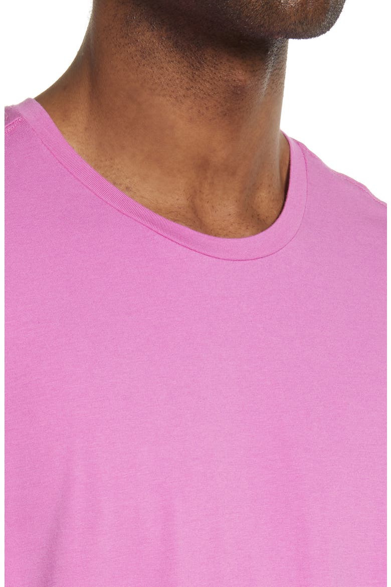 Crewneck T-Shirt, Alternate, color, PINK ROSEBUD