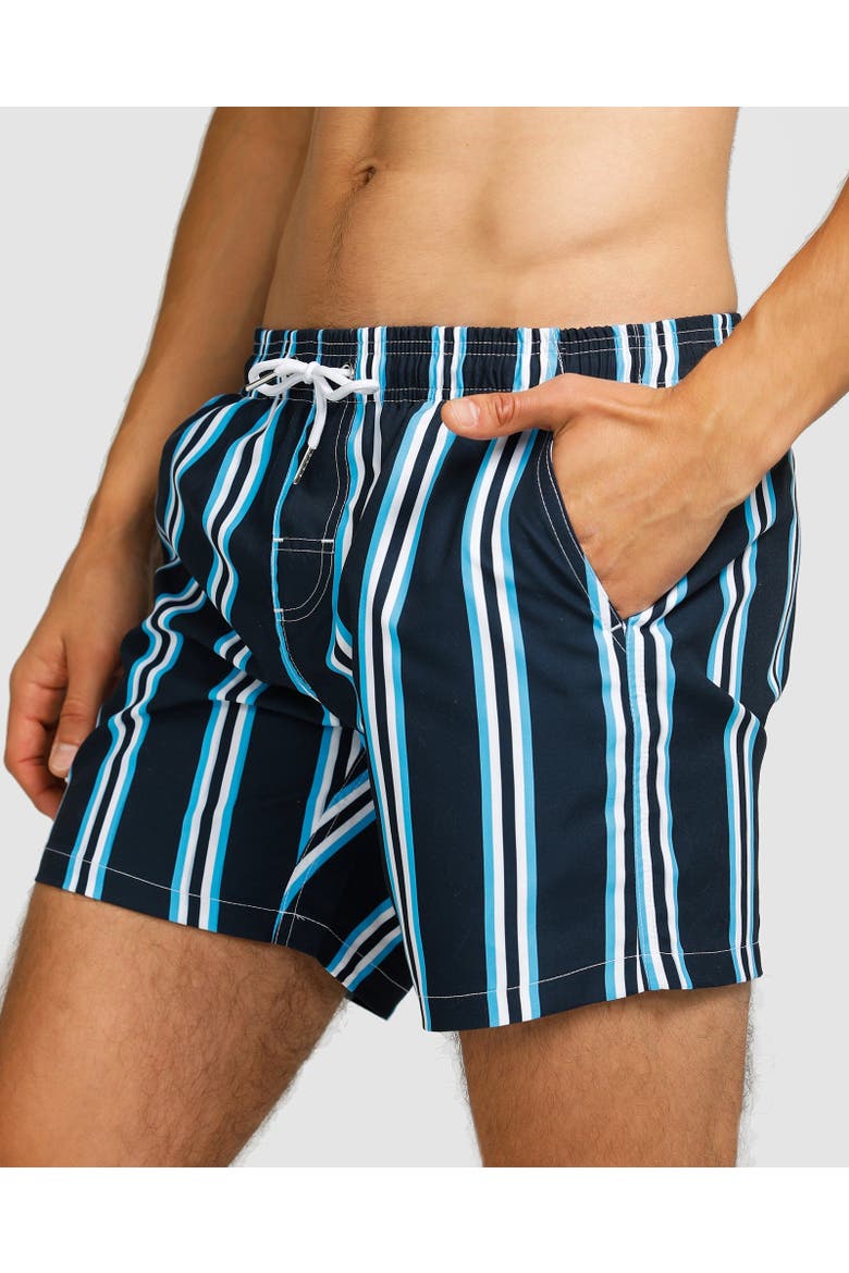 Nice Swim Short, Alternate, color, Navy & Light Blue Stripe