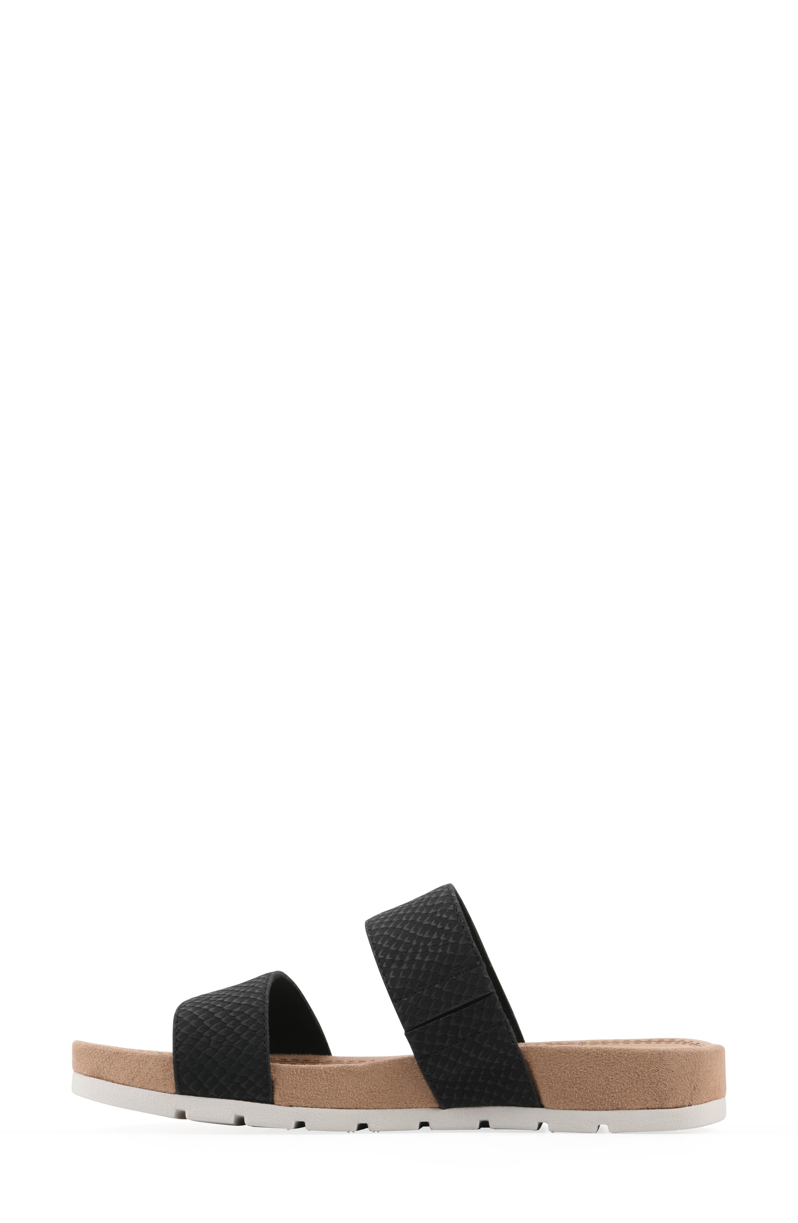 CLIFFS BY WHITE MOUNTAIN Tahlie Slide Sandal, Alternate, color, Black/Es-Print