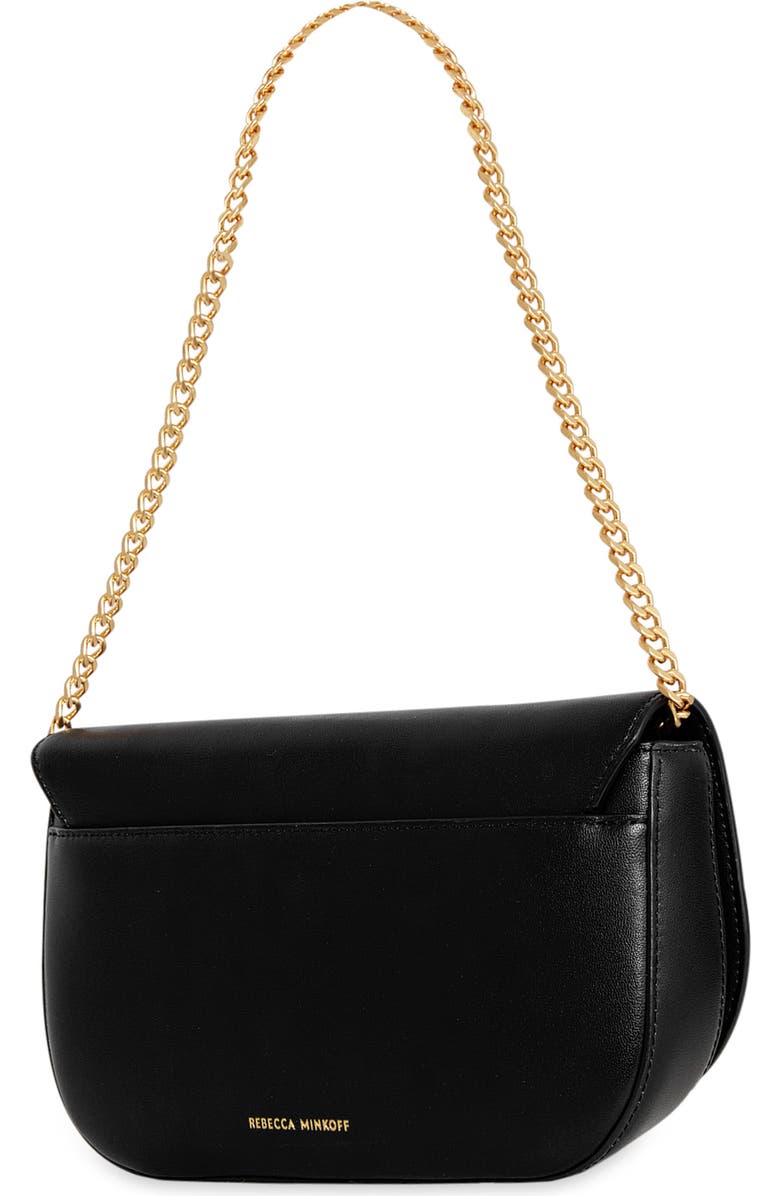 Rebecca Minkoff Snake Ring Leather Crossbody Bag, Alternate, color, Black
