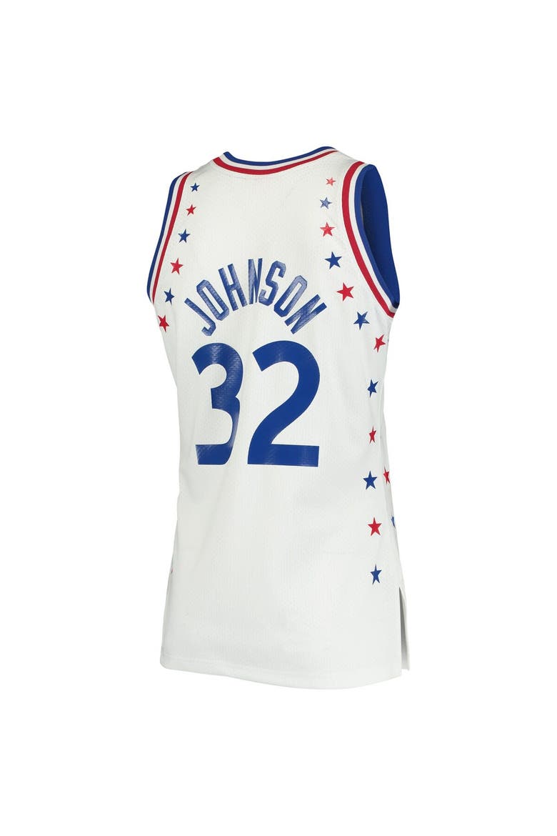 Men's Mitchell & Ness Magic Johnson White Los Angeles Lakers 1983 NBA All-Star Game Hardwood Classics Authentic Jersey, Alternate, color, White