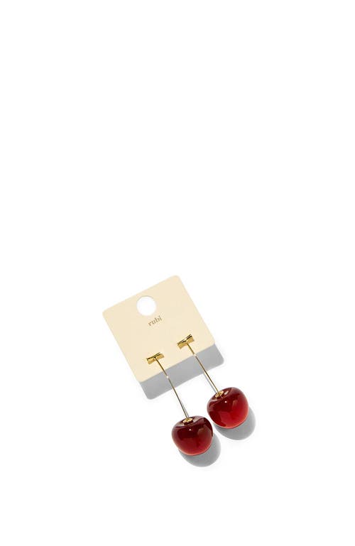 Rubi Shoes Mid Charm Earring In Up Cherry Drop Stud