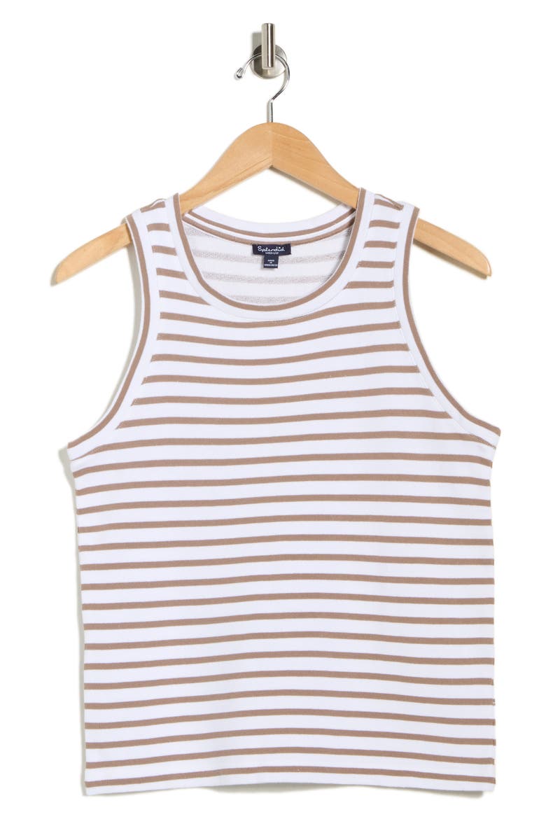 Royale Crop Tank Top, Alternate, color, WHITE/ WICKER