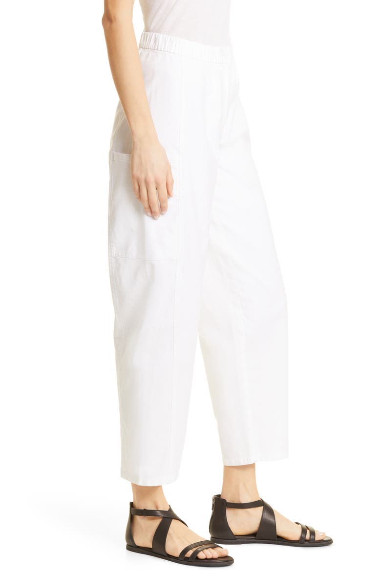 Lantern Organic Cotton Blend Cargo Pants, Alternate, color, WHITE