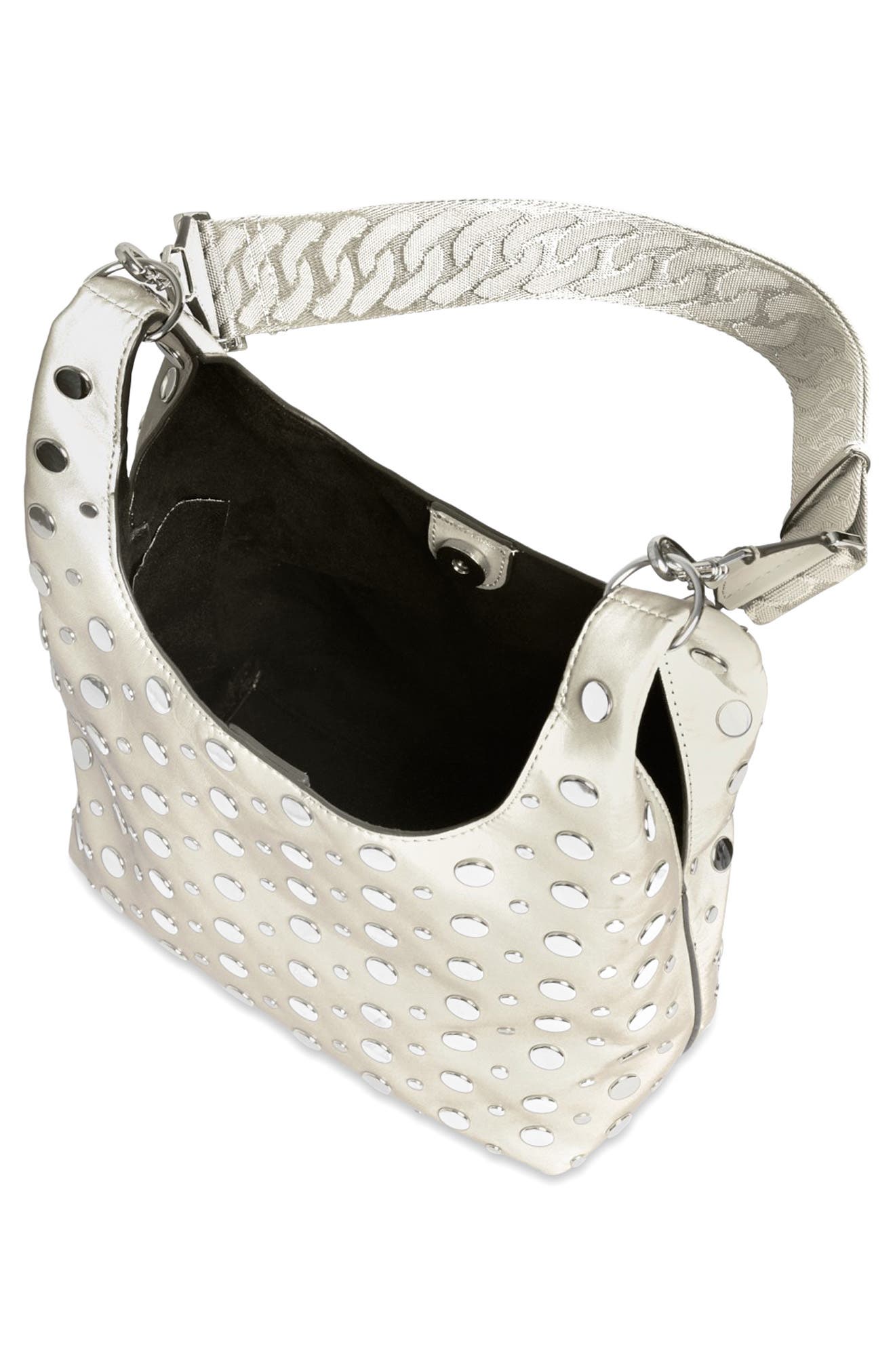 Rebecca Minkoff Ayla Studded Shopper Tote, Alternate, color, Porcelain