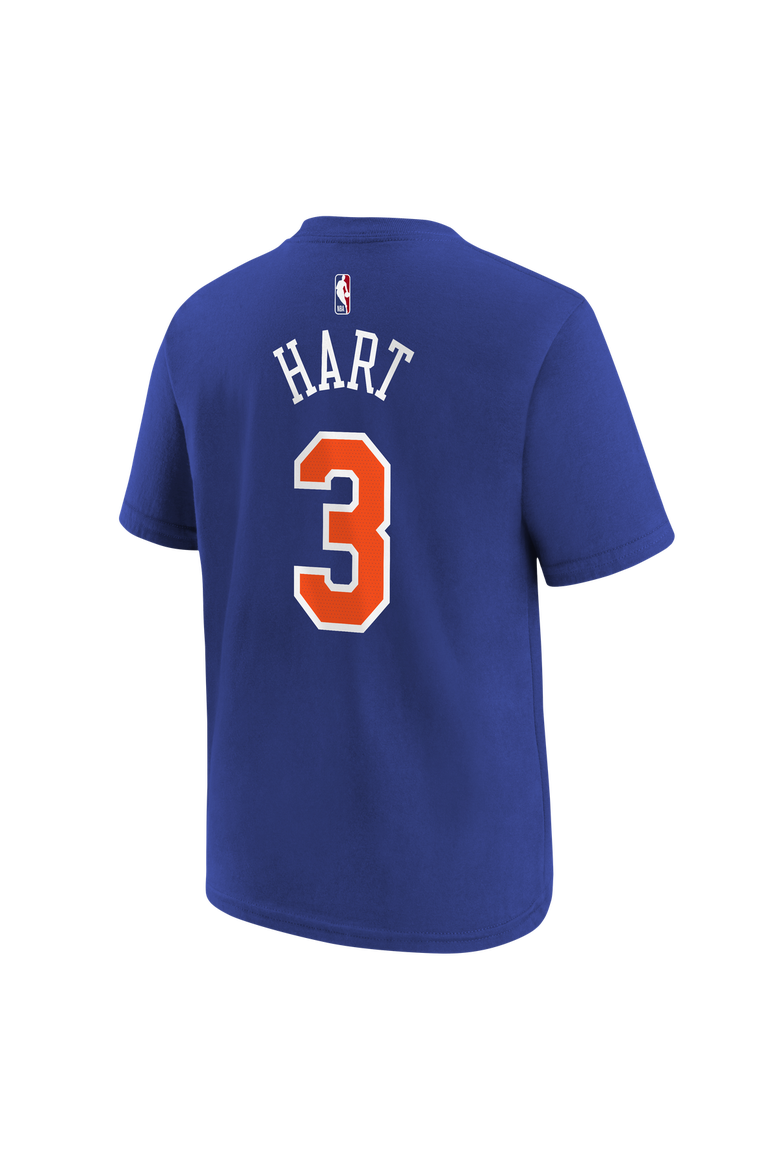 Youth Nike Josh Hart Blue New York Knicks Icon Name & Number T-Shirt, Alternate, color, Blue