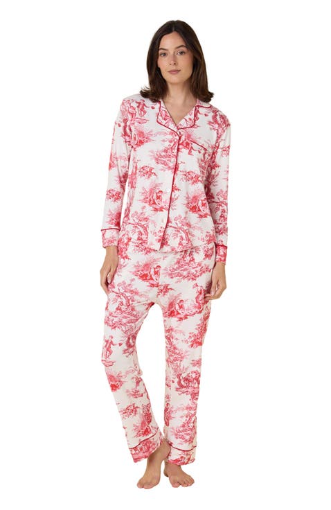 Pima Knit Pajama Set Conversational