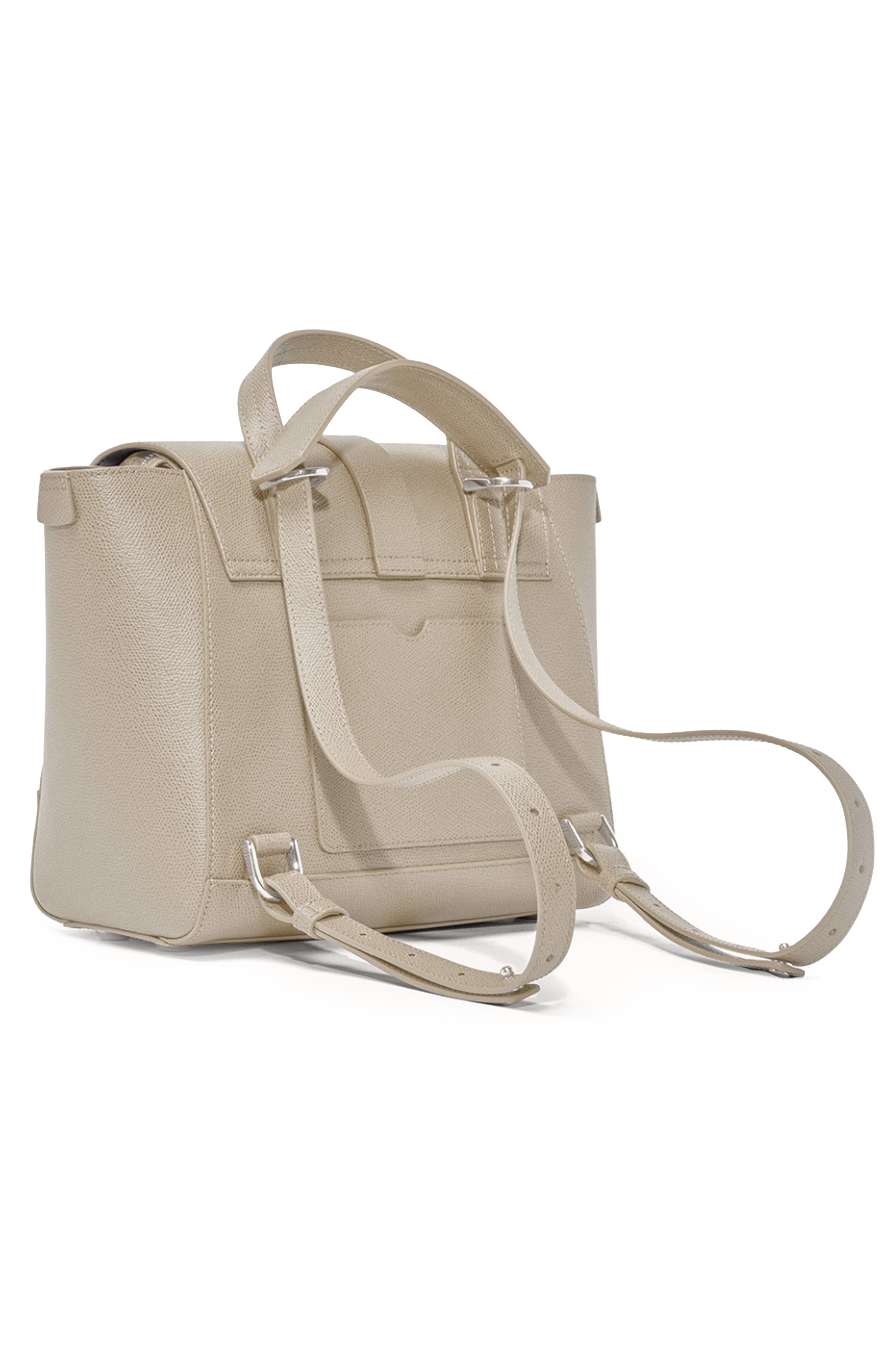 SENREVE Midi Maestra Pebbled Leather 4-Way Convertible Handbag, Alternate, color, Sand