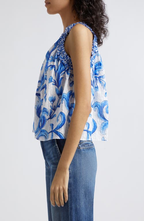 Ramy Brook Florence Print One-shoulder Top
