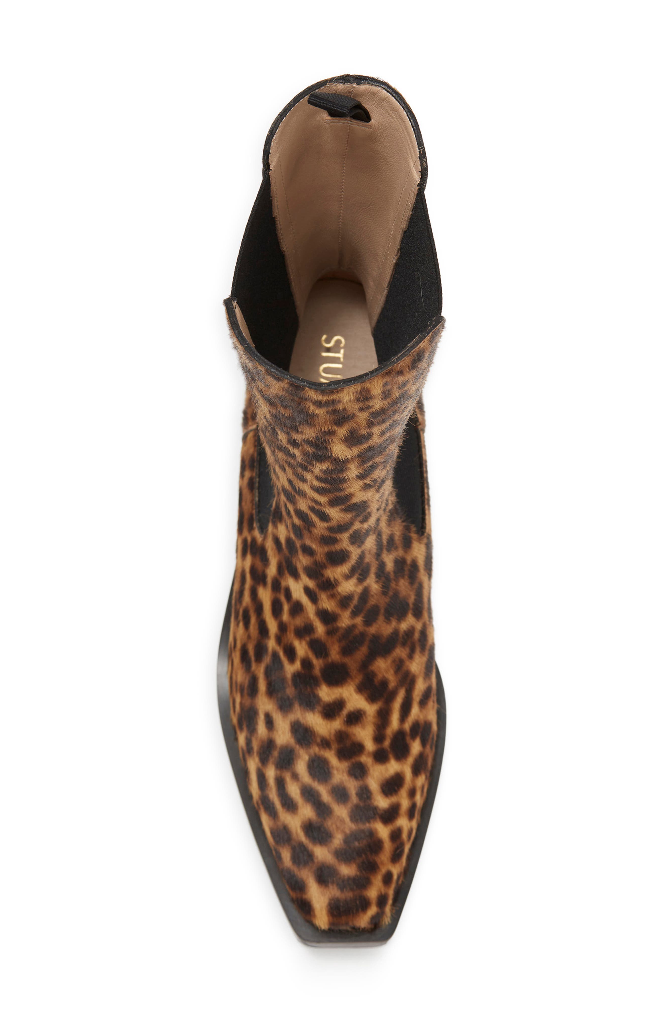 Stuart Weitzman Miley Leopard Print Genuine Calf Hair Boot, Alternate, color, 