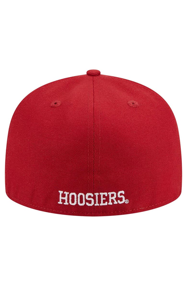 New Era Men's New Era Crimson Indiana Hoosiers 59FIFTY Fitted Hat, Alternate, color, 
