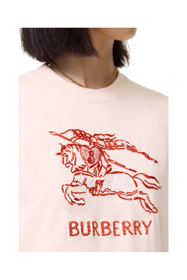 Heart Knight Cotton T-shirt, Alternate, color, Compact pink