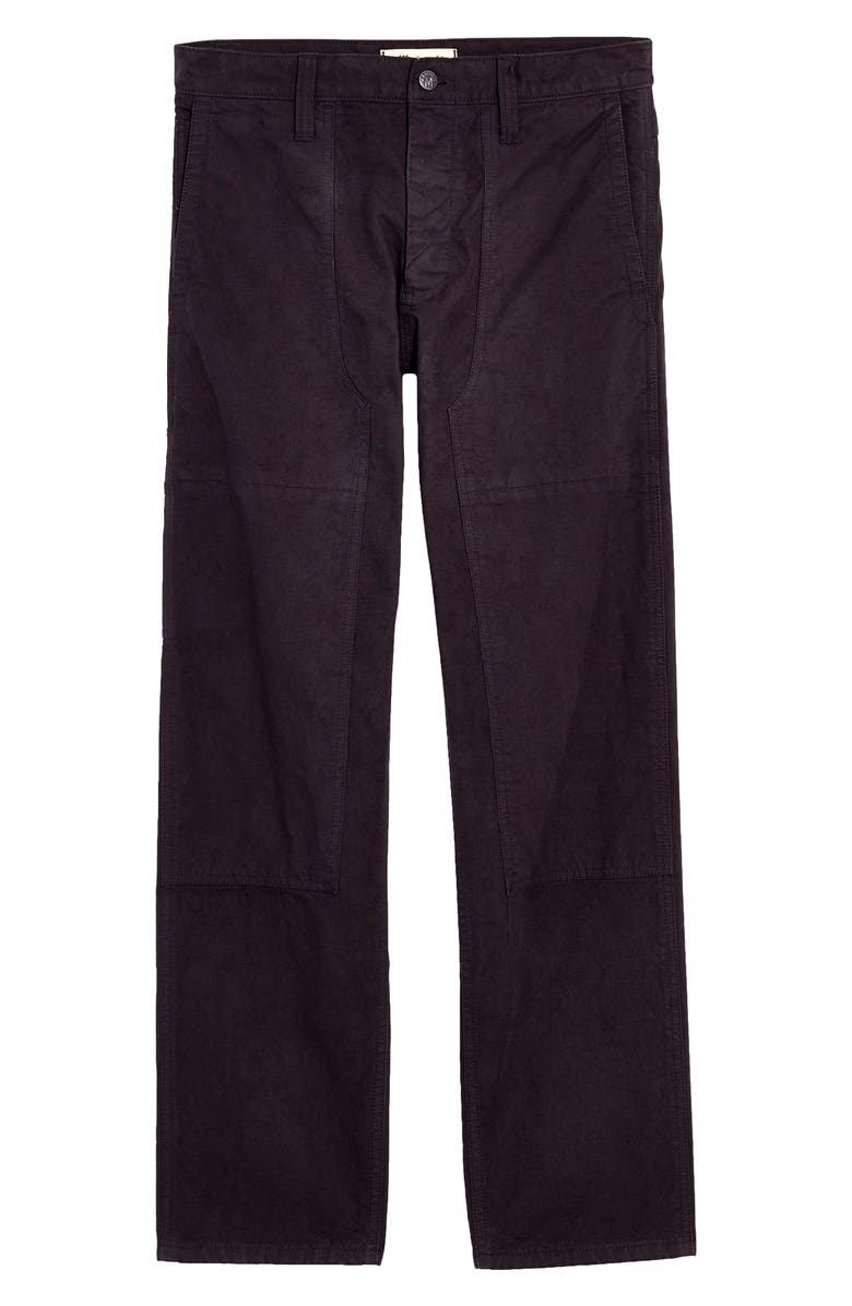 Madewell Men's Relaxed Straight Leg Workwear Pants, Alternate, color, Black Coal