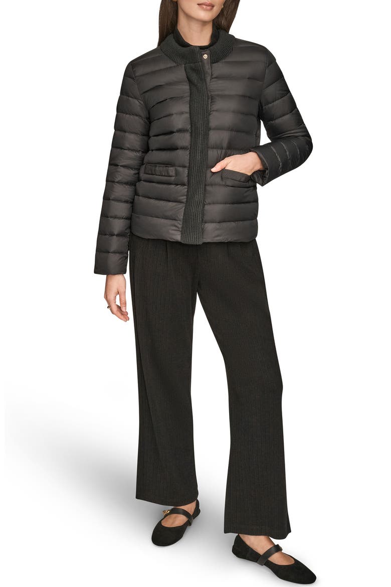 Nylon Down Jacket, Alternate, color, BLACK