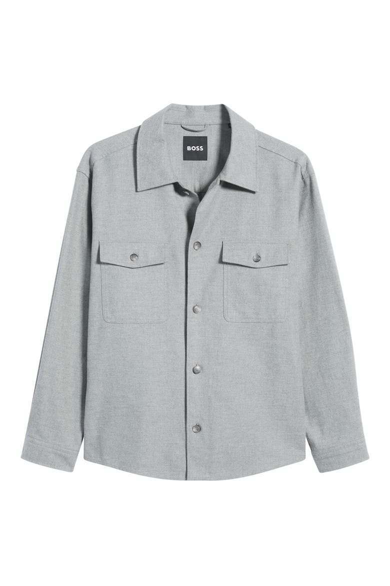 Cotton Shirt Jacket, Main, color, SILVER