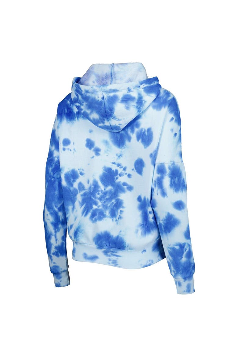 Women's New Era Powder Blue Los Angeles Chargers Cloud Dye Fleece Pullover Hoodie, Alternate, color, Powder Blue