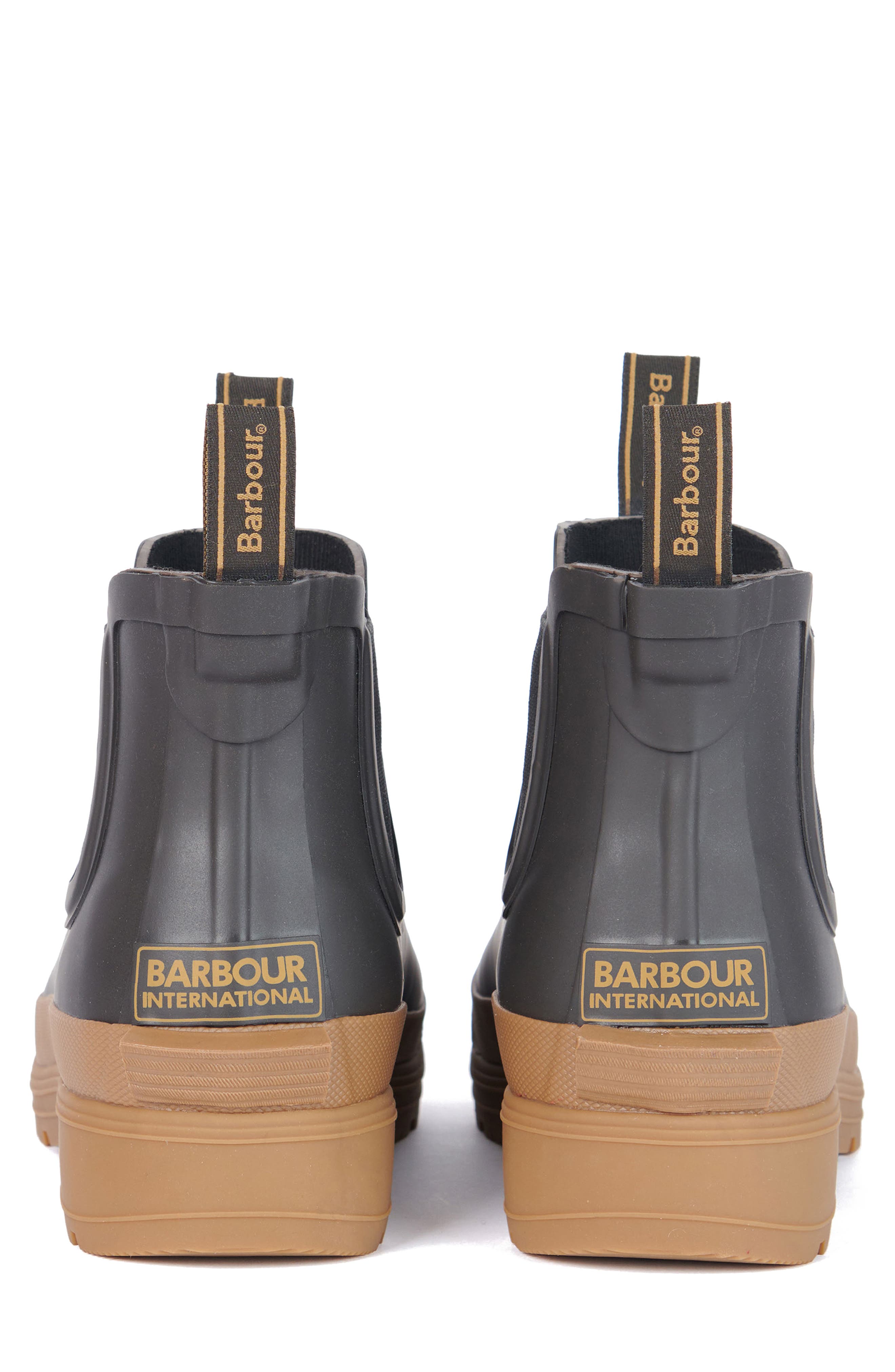 Barbour Storm Chelsea Rain Boot, Alternate, color, Brown