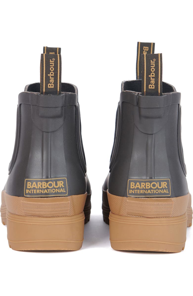 Barbour Storm Chelsea Rain Boot, Alternate, color, Brown